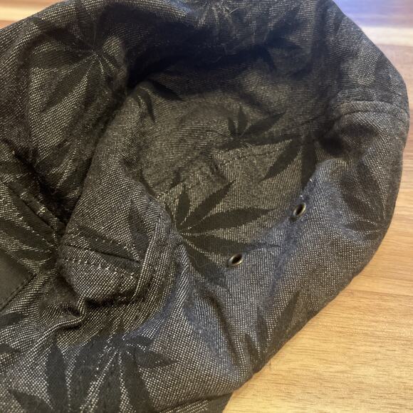 HUF 5 Panel Hat Cap Strap Back Marijuana Weed Leaf AOP Allover Skater‎ One Size - Picture 9 of 9